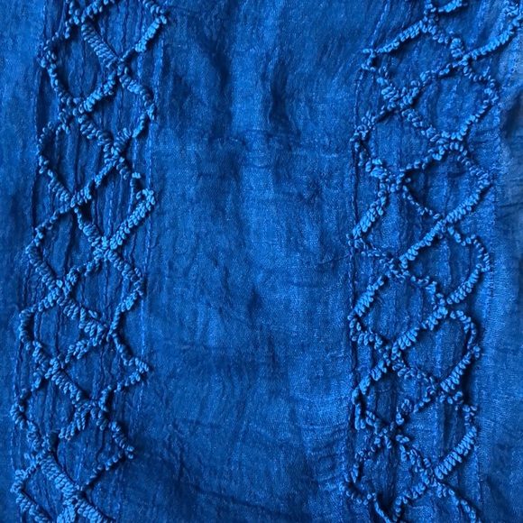 Francescas Blue Boho Scarf NWT - Picture 4 of 5